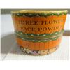 Image 2 : Vintage three flowers face powder tin old mouse tin metal