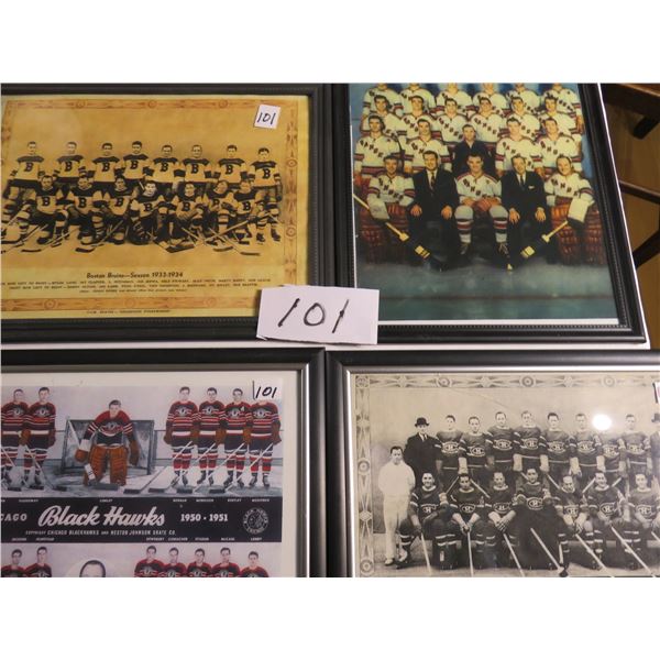 1950 Chicago, 33 Montreal, 60's New York, '33 Boston hockey teams