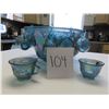 Image 3 : Blue carnival punch bowl set - 11 cups