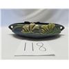 Image 2 : Very collectible Roseville oval pottery blue console bowl No. 466 10", from the 1940's