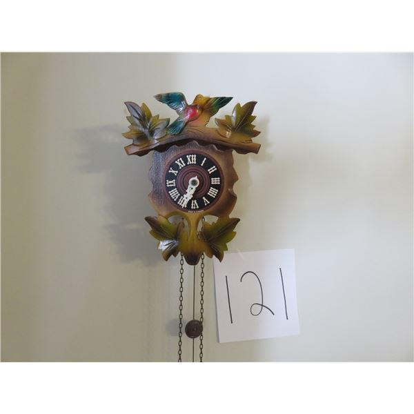 German painted working cukoo style clock, working