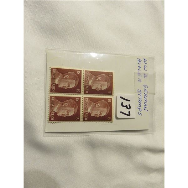 WWII German Hitler stamps