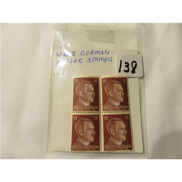WWII German Hitler stamps
