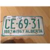 Image 1 : Alberta centennial license plate