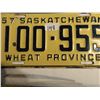 Image 2 : 1957 Saskatchewan license plate