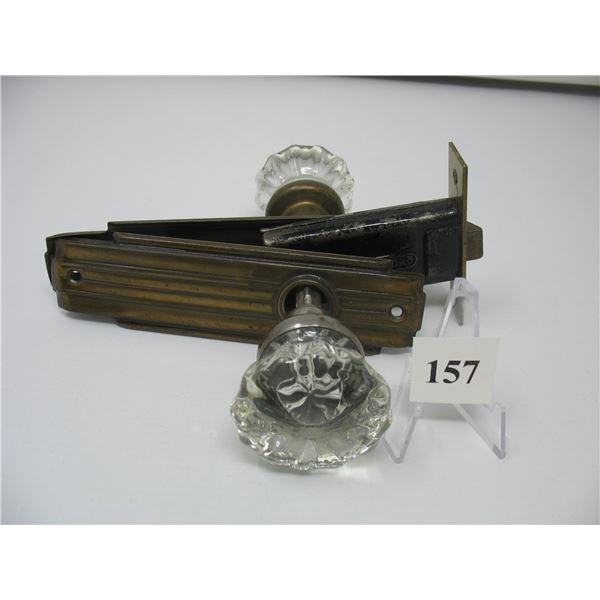 GLASS DOORKNOB & Brass Face Plates & Hardware