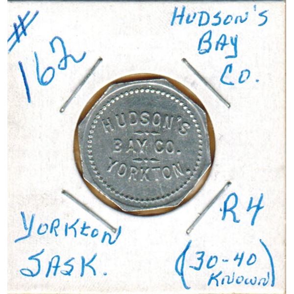 HUDSON'S BAY COMPANY 10 CENT TOKEN - YORKTON  (30 to 40 Known Examples) - Rare