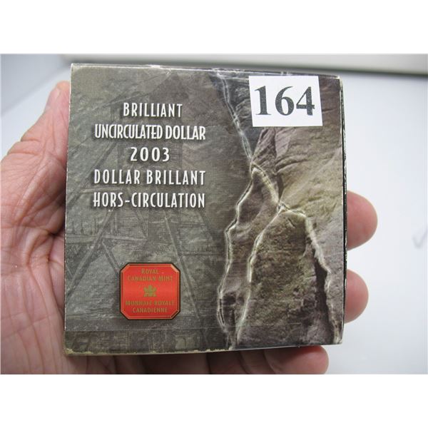 2003 BRILLIANT UNCIRCULATED CANADIAN SILVER DOLLAR
