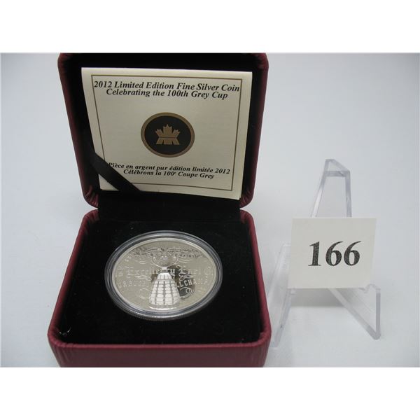 2012 PROOF CANADIAN SILVER DOLLAR - 100th GREY CUP