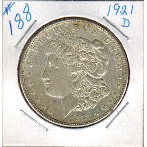 1921 D  UNITED STATES MORGAN SILVER DOLLAR