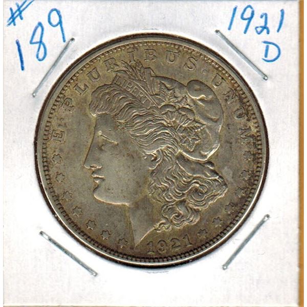 1921 D  UNITED STATES MORGAN SILVER DOLLAR