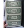 Image 4 : UNITED STATES $1.00 BILLS - UNCUT SHEET of 4 BILLS