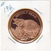 Image 1 : 1 OUNCE COPPER  .999 FINE - GRIZZLY BEAR