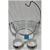 Image 1 : Counter fruit basket 14 X 18" high & 2 soup bowls