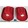 Image 1 : Pair of red 'Canadian' Western style rodeo hats