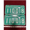 Image 1 : 1969 Matched Pair Saskatchewan License Plates