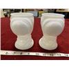 Image 3 : Pair Of Milk Glass Head Vases