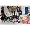 Image 1 : 5 vintage Barbie & 1 Ken dolls, assorted accessories plus lot of genuine tagged Barbie fashion cloth