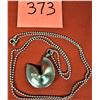Image 1 : 30" .925 silver beaded neckchain with fortune cookie pendant