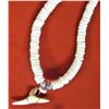 Image 2 : 17" white stone necklace with shark tooth? Pendant