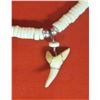 Image 5 : 17" white stone necklace with shark tooth? Pendant