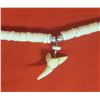 Image 6 : 17" white stone necklace with shark tooth? Pendant