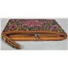 Image 3 : 5 1/2" X 3 1/2" zippered lined multi color beaded clutch purse