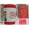 Image 1 : New Tim Hortons Calgary Flames dash plastic coffee cup with lid plus new sealed deck calgary flames 