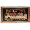 Image 1 : Vintage religious Leonardo Da Vinci Jesus 35" X 19" 3D painted copper last supper picture hammered c