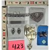 Image 1 : lot of new brooches & 2 pairs pierced earrings