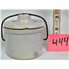 Image 2 : rare 3" vintage Kaukauna klub ceramic/stoneware dairy or cheese crock with lid - Winsconsin Dairy