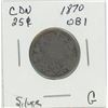 Image 1 : 1870 OBI 25 Cent CDN