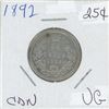 Image 1 : 1892 25 Cent CDN