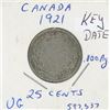 Image 1 : 1921 25 Cent CDN KEY DATE