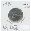 Image 1 : 1991 25 Cent UNC CDN KEY DATE