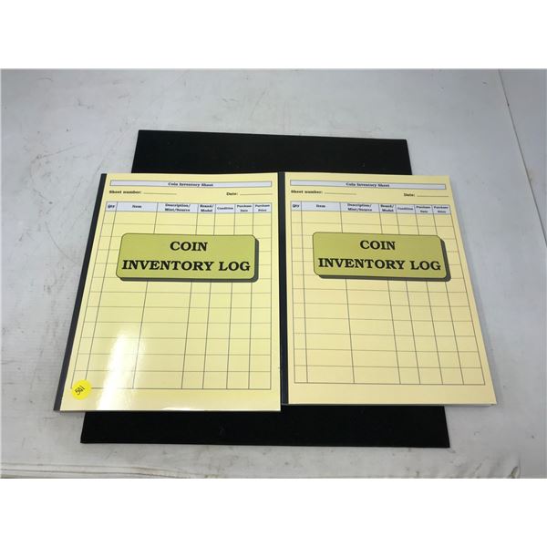 2 Coin Inventory Log Books
