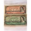 Image 1 : Canada One & Two Dollar 1954 Replacement Bills