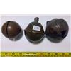 Image 1 : 3 Large Brass Sleigh Bells - Nice Tone