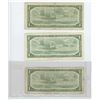 Image 2 : 3 1954 Canadian $1 bills