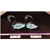 Image 1 : Two Blue Glass Swans