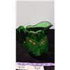 Image 3 : Green Cutglass Pitcher and 4 Matching Glasses