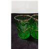 Image 5 : Green Cutglass Pitcher and 4 Matching Glasses