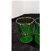 Image 7 : Green Cutglass Pitcher and 4 Matching Glasses