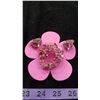 Image 2 : Pink Brooch & Earrings Signed "Sherman"