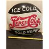 Image 1 : Pepsi:Cola tin sign 16" diameter - repro