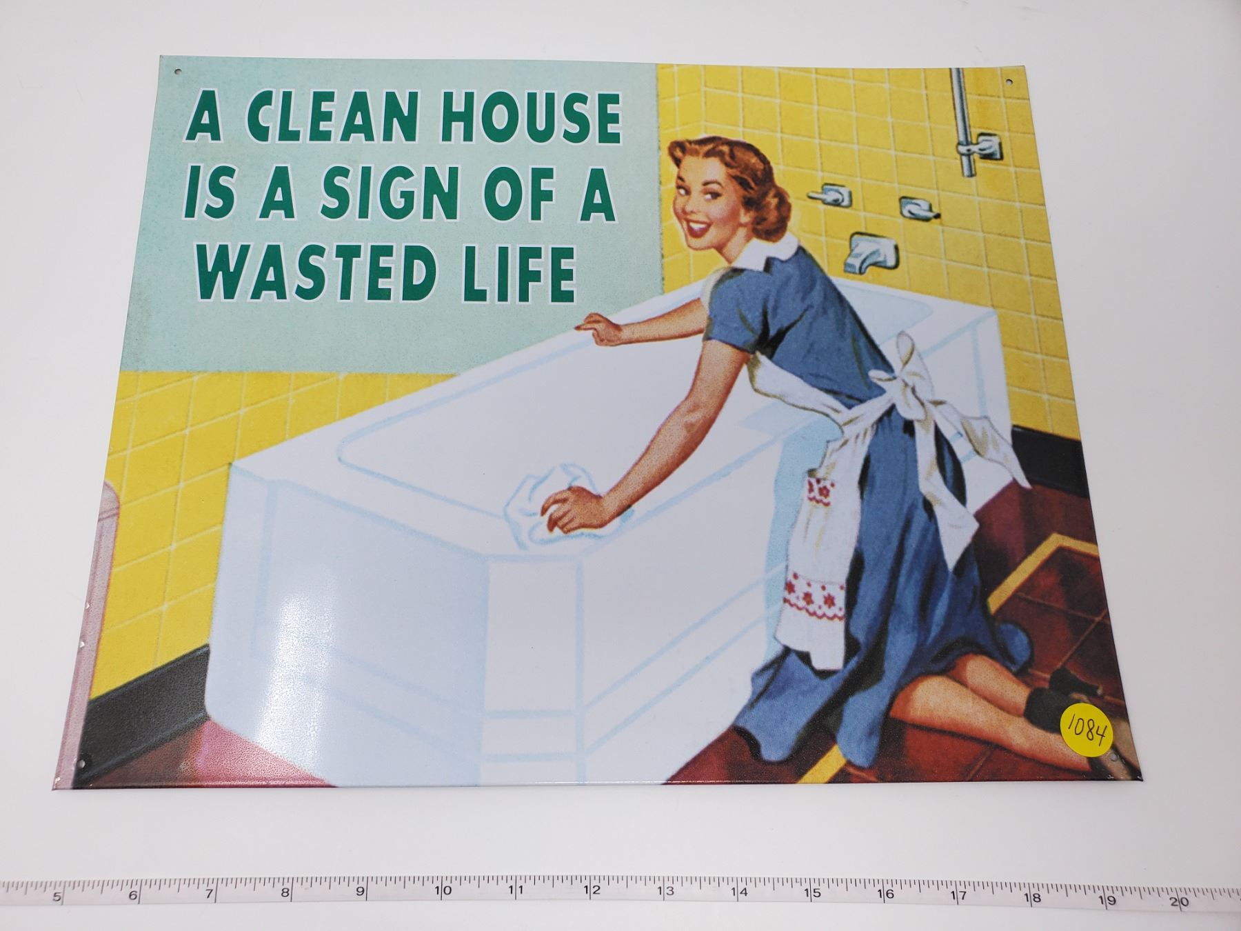 Clean House Sign clean house tin sign - Schmalz Auctions