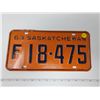 Image 1 : 1963 Sask license plate