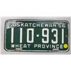 Image 1 : 1956 Sask license plate