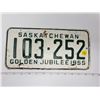 Image 1 : 1955 Sask license plate