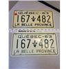 Image 1 : Pair of 963 Quebec license plates (2)